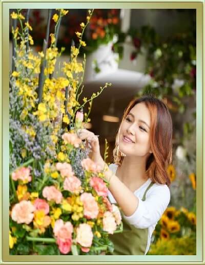 Florist Arranging Flowers