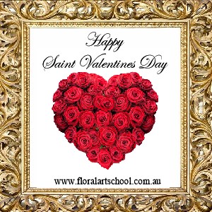 February the 14th is Saint Valentine’s Day. It is celebrated around the world and is a lovely way to express your feelings to your loved one. Red roses are traditionally associated with Saint Valentine’s Day and are shown here arranged in a heart shape.